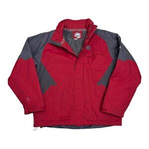 HELLY HANSEN Waterproof Snowboard Ski Red Y2K Winter Parka Jacket Mens XL